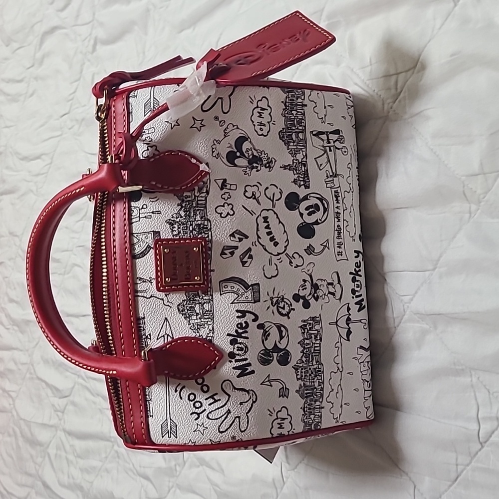 NWT Disney Parks Dooney & Bourke Sketch Art Mickey Mouse Satchel Bag Purse